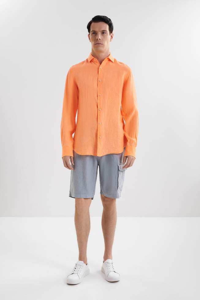 Мужские льняные шорты 3