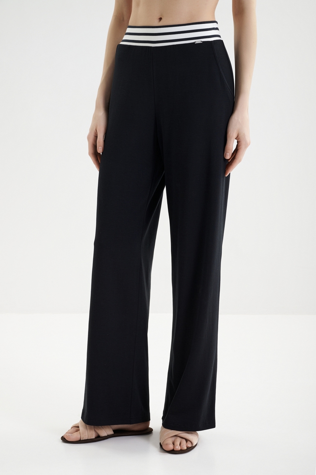 Женские домашние черные брюки 1