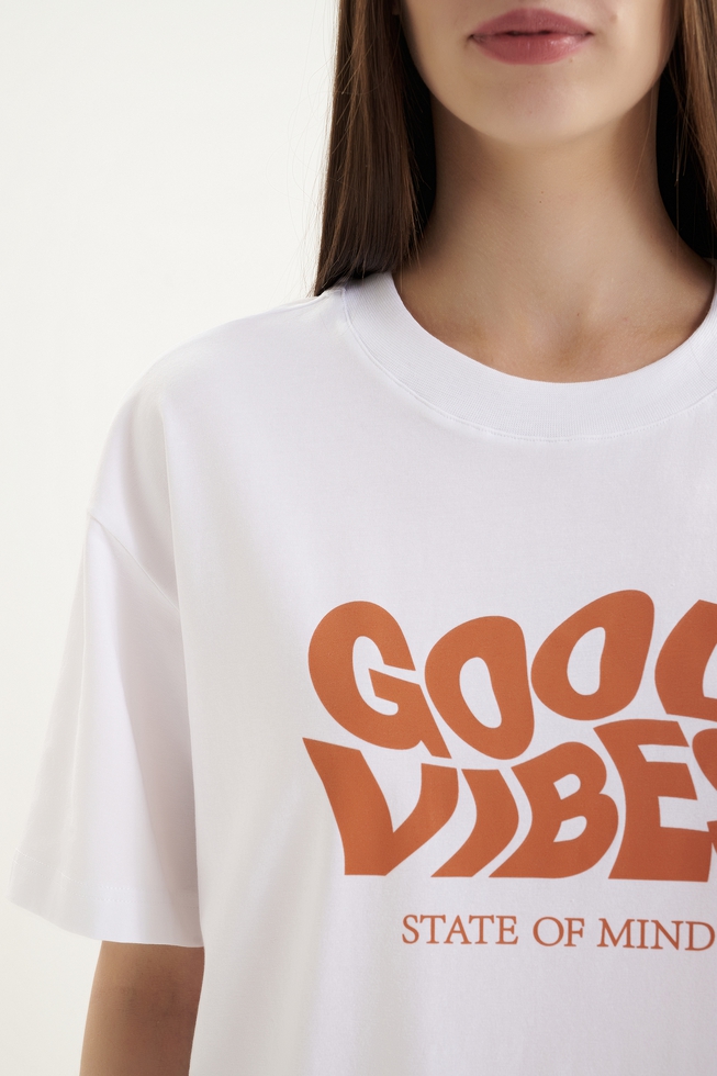  Женская домашняя футболка с принтом из хлопка  4