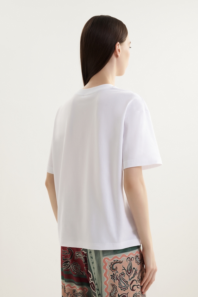  Женская домашняя футболка с принтом из хлопка  2