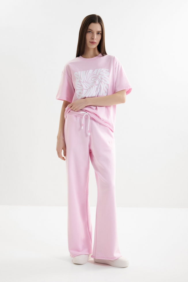  Женские широкие хлопковые домашние брюки  3