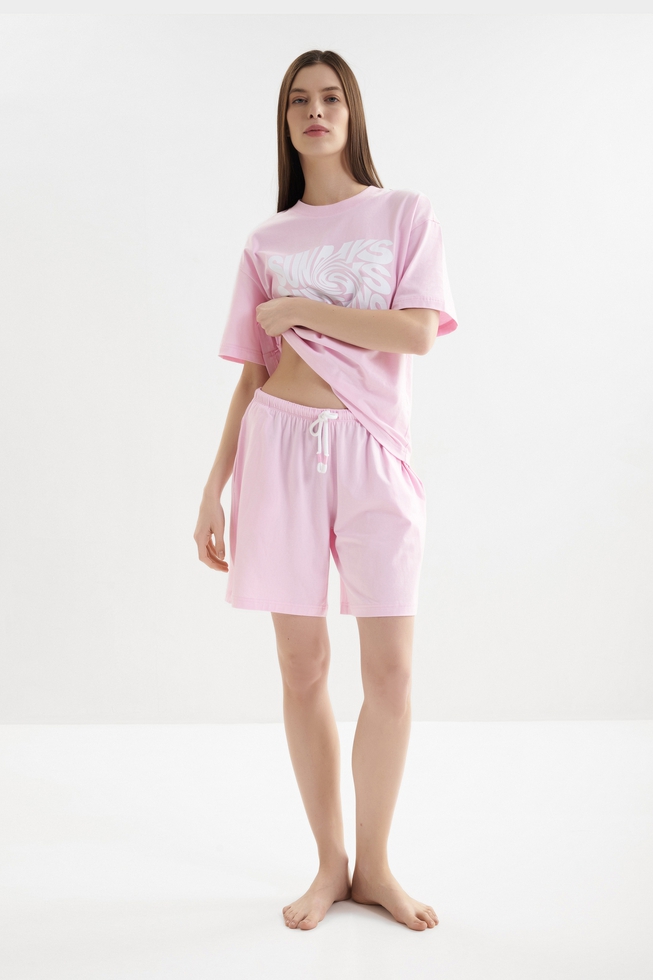  Женские домашние розовые шорты  3