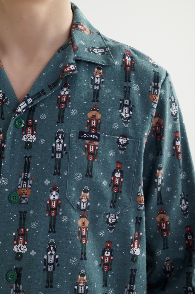 Мужская хлопковая пижама с брюками 5