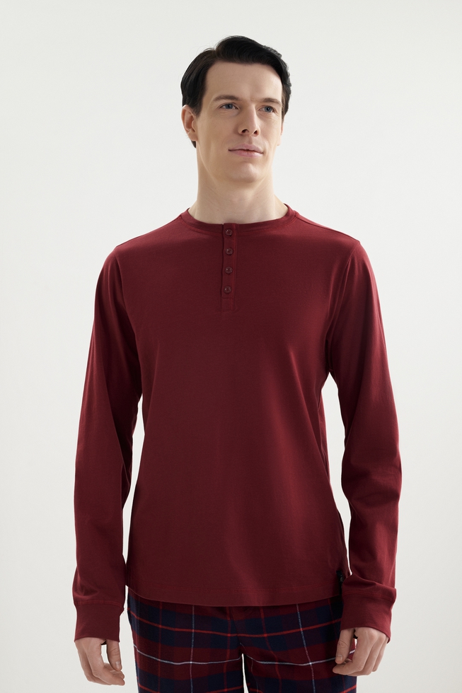 Мужская хлопковая пижама с брюками 3