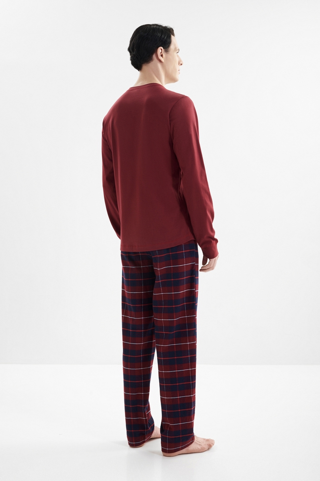 Мужская хлопковая пижама с брюками 2