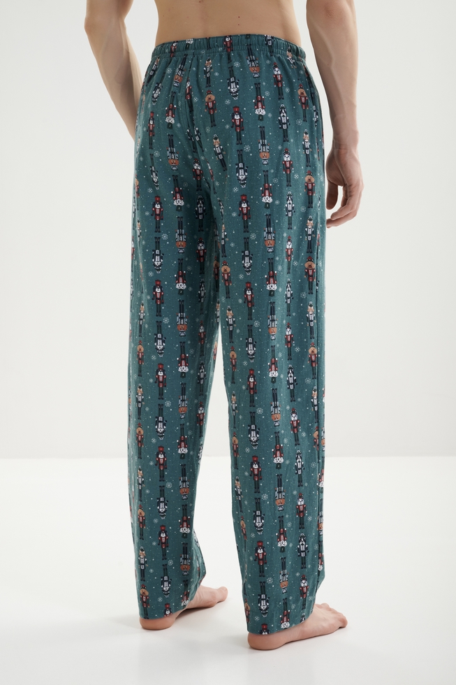 Мужская хлопковая пижама с брюками 7