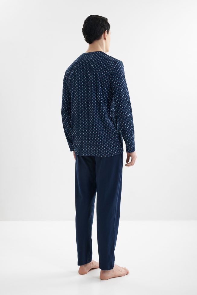 Мужская хлопковая пижама с брюками 2