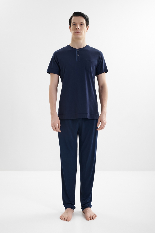 Мужская футболка на пуговицах 3