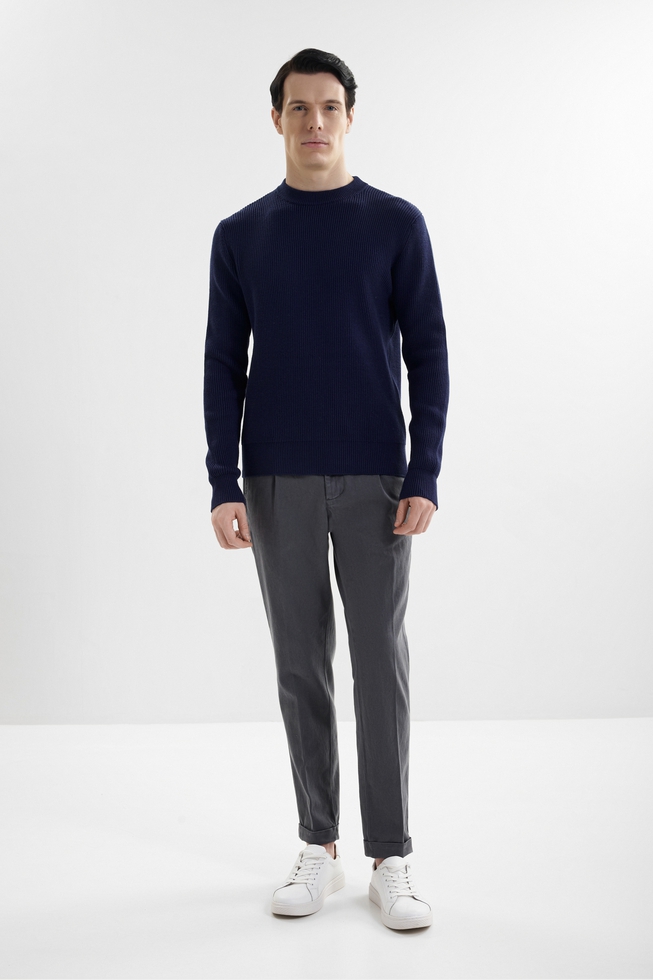 Мужской джемпер в рубчик  3