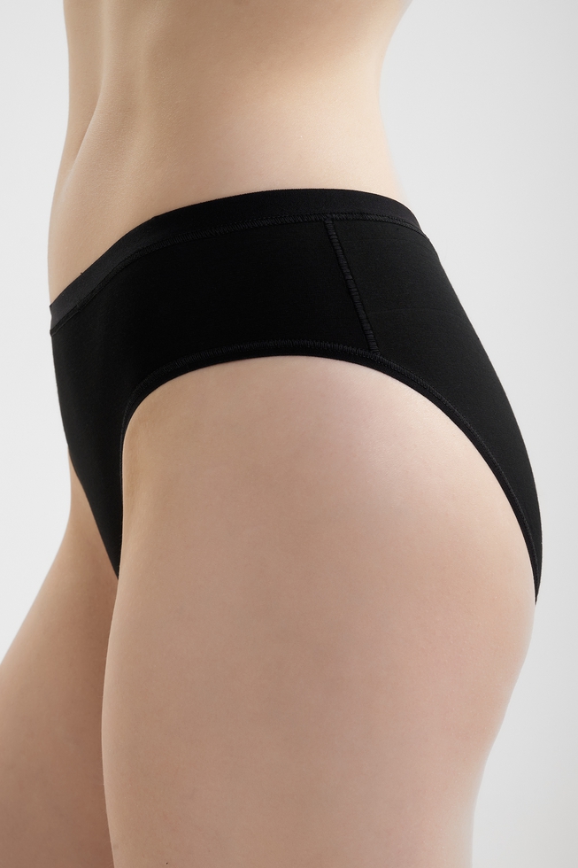 Женские черные трусы-слипы 2