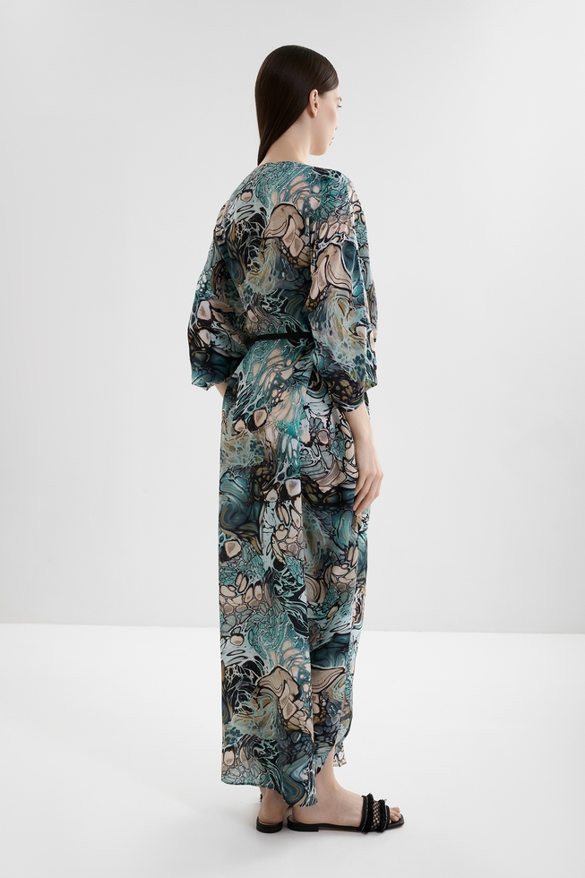 Женский шелковый халат 2