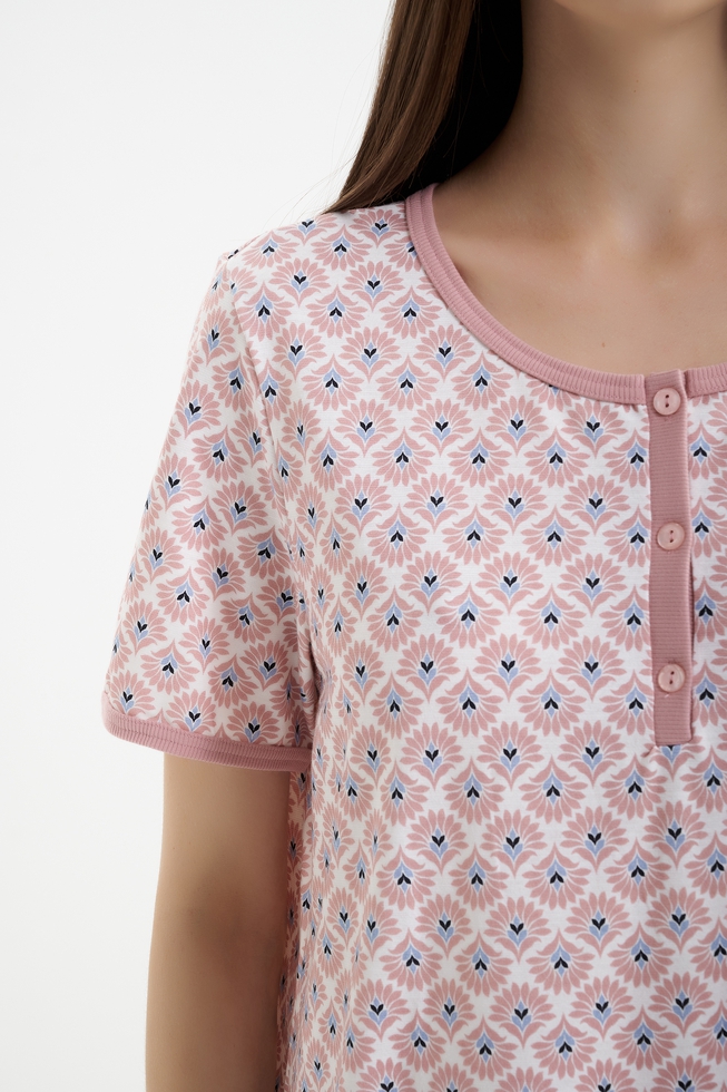 Женская хлопковая сорочка миди 4