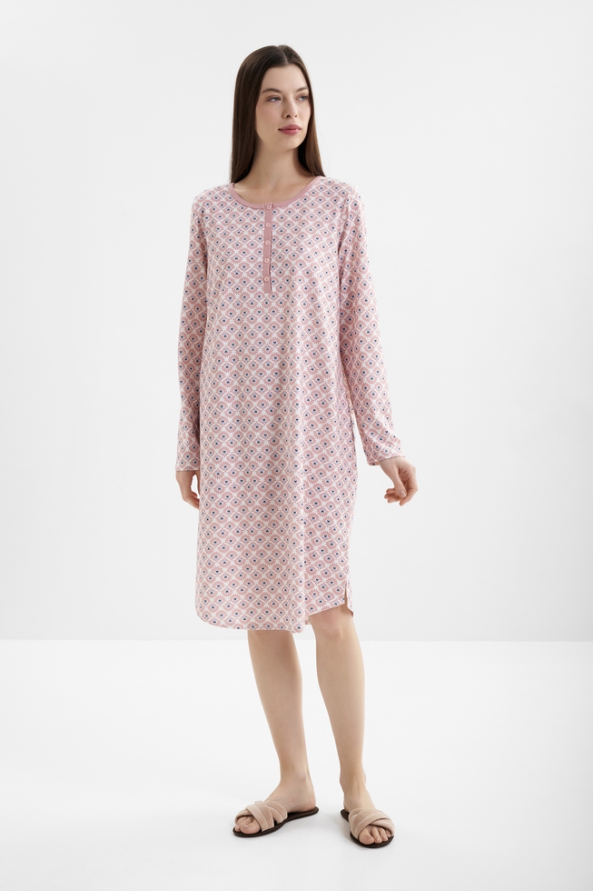  Женская хлопковая сорочка миди  1