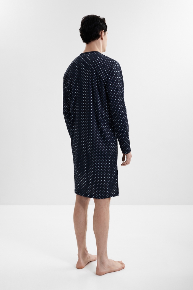 Мужская домашняя хлопковая рубашка-сорочка 3