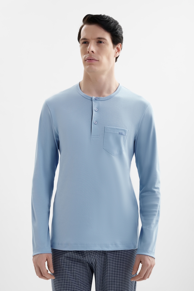  Хлопковая пижама с брюками  3