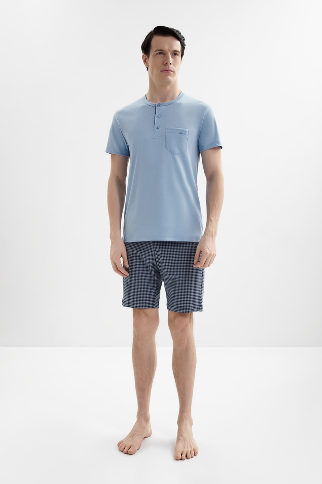  Хлопковая пижама с шортами  6