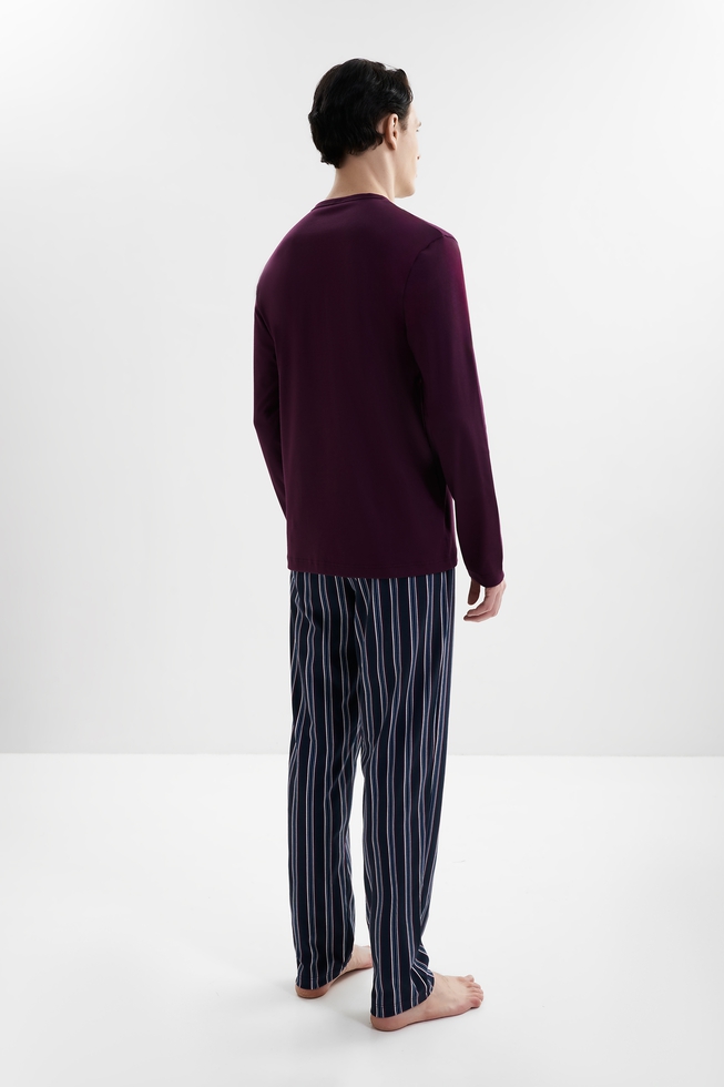 Мужская хлопковая пижама с брюками 2