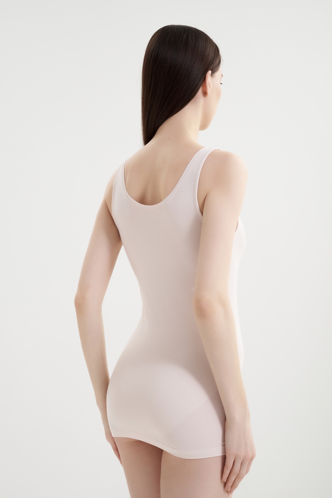 Женская черная майка из хлопкового трикотажа 10