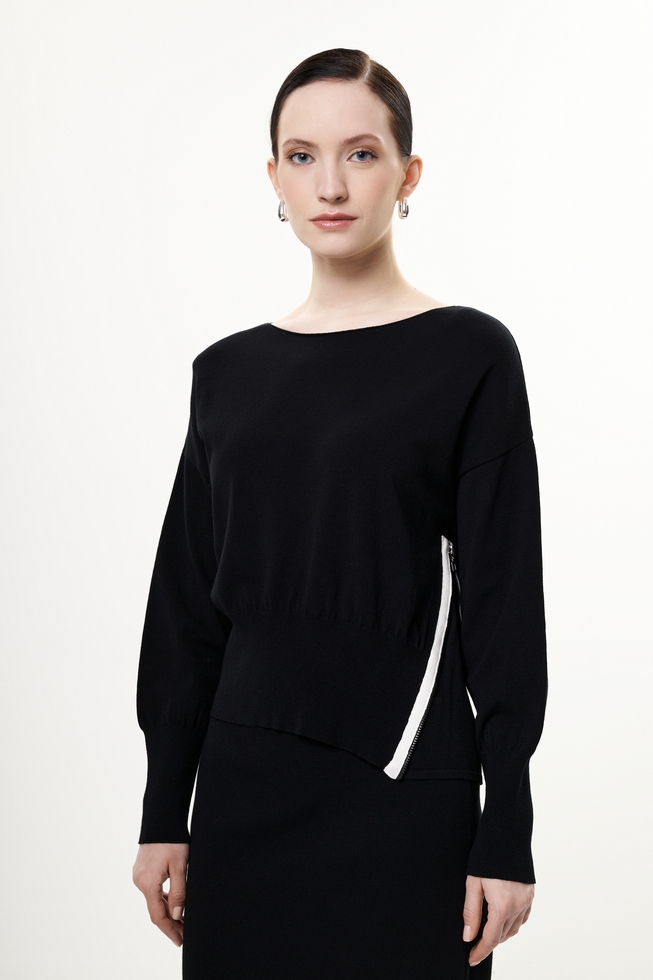 Женский чёрный джемпер 1
