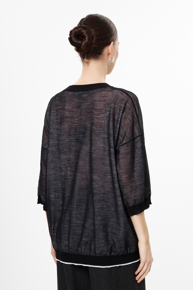 Женский чёрный джемпер 2