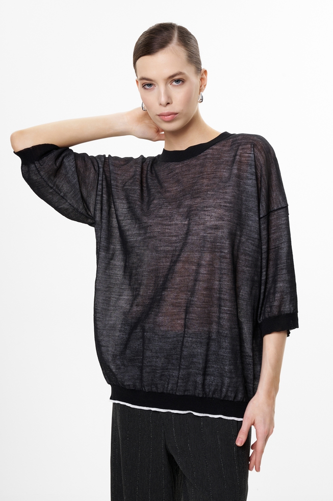 Женский чёрный джемпер 4