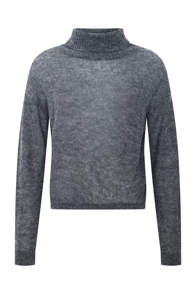 Женский серый шерстяной джемпер 5