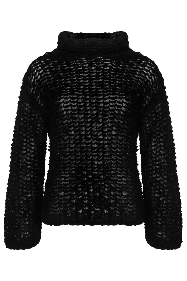 Женский чёрный джемпер 5