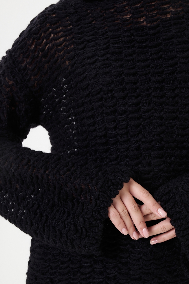 Женский чёрный джемпер 4