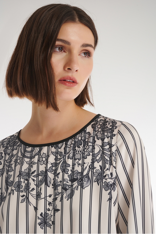 Блузка с длинным рукавом и принтом  5