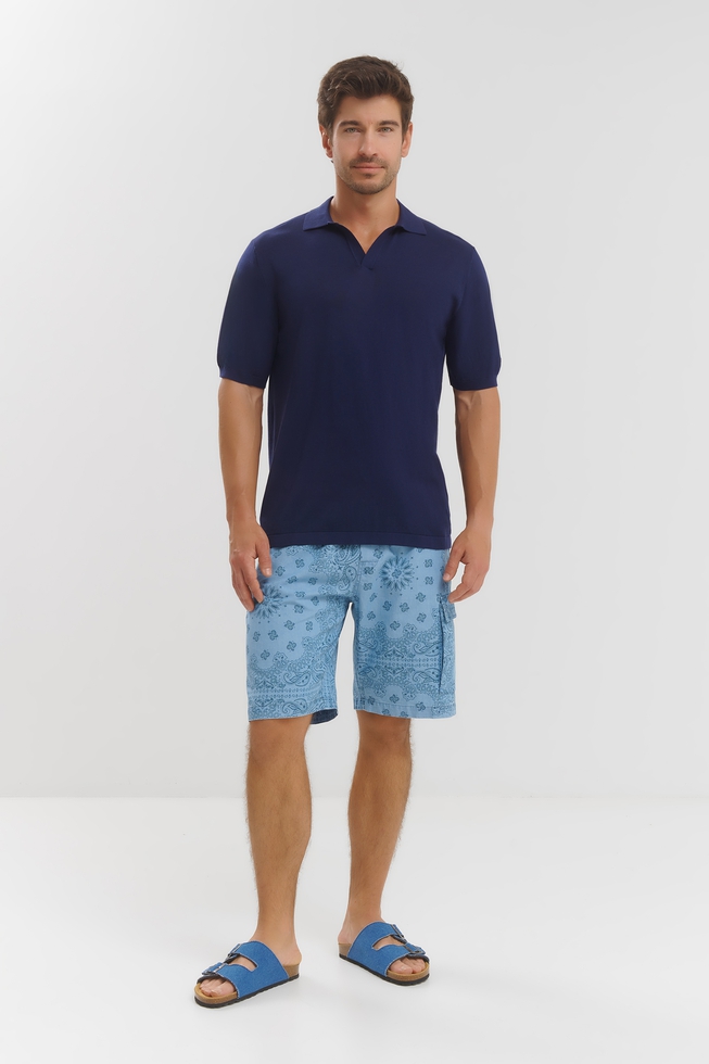 Синее мужское поло 3