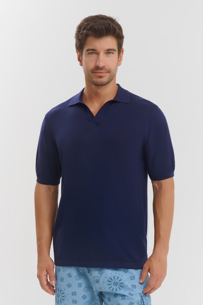 Синее мужское поло 1