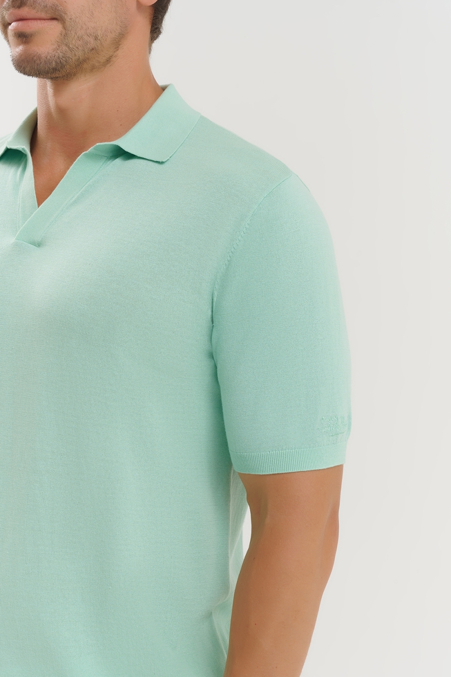 Мужское хлопковое поло 4