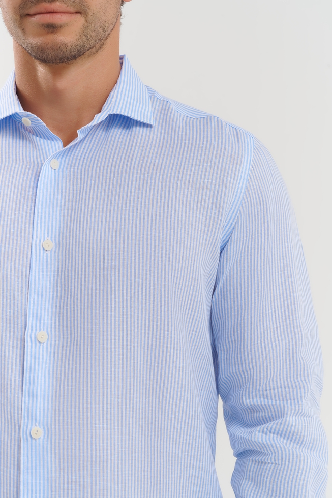 Мужская льняная рубашка 4