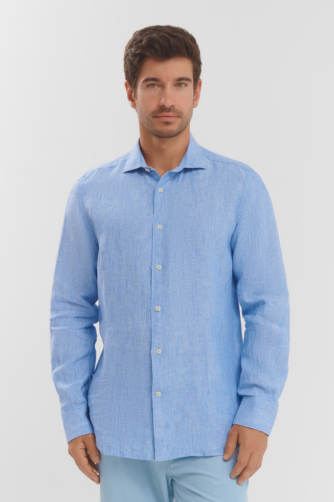 Мужская льняная рубашка 1