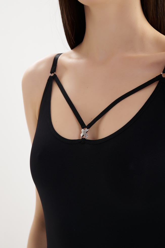  Женский черный топ  4