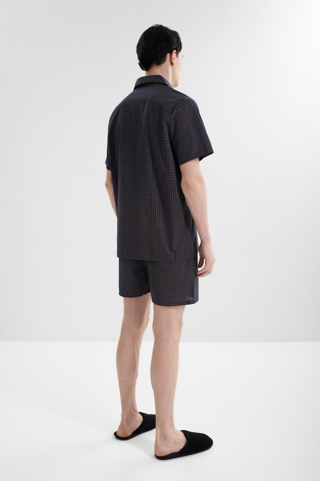 Мужская хлопковая пижама с шортами 2