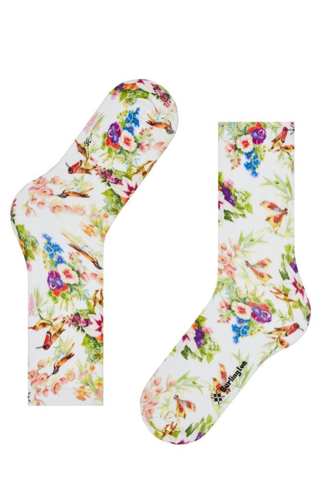 Носки женские белые Joyful Flower 3