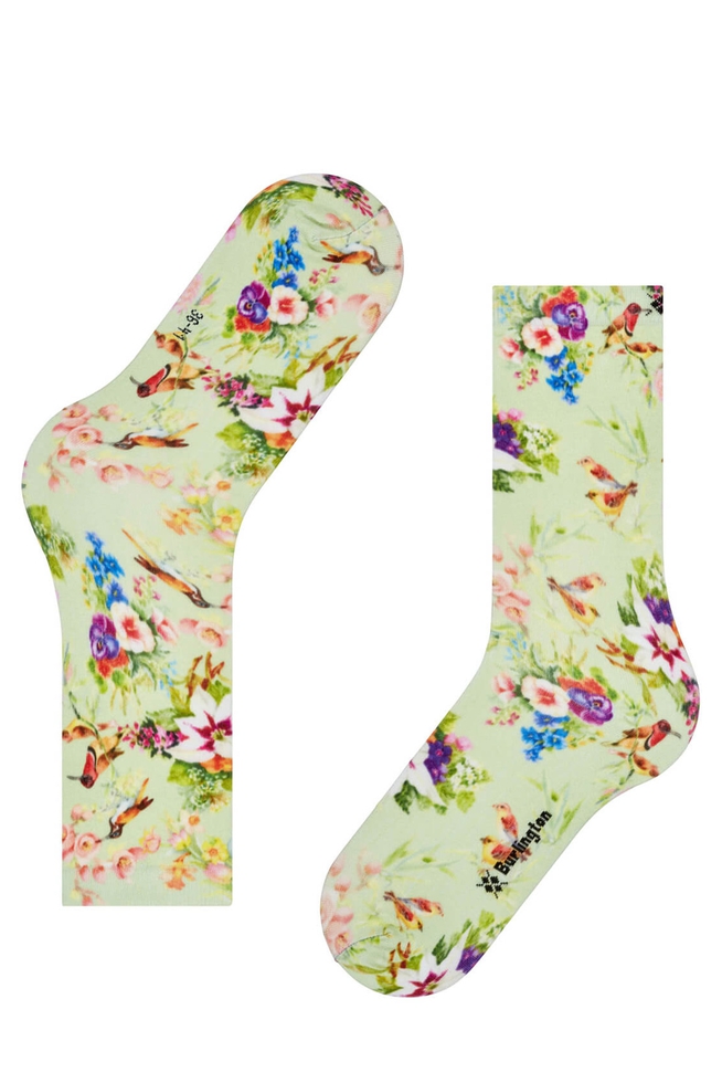 Носки женские зеленые Joyful Flower 3