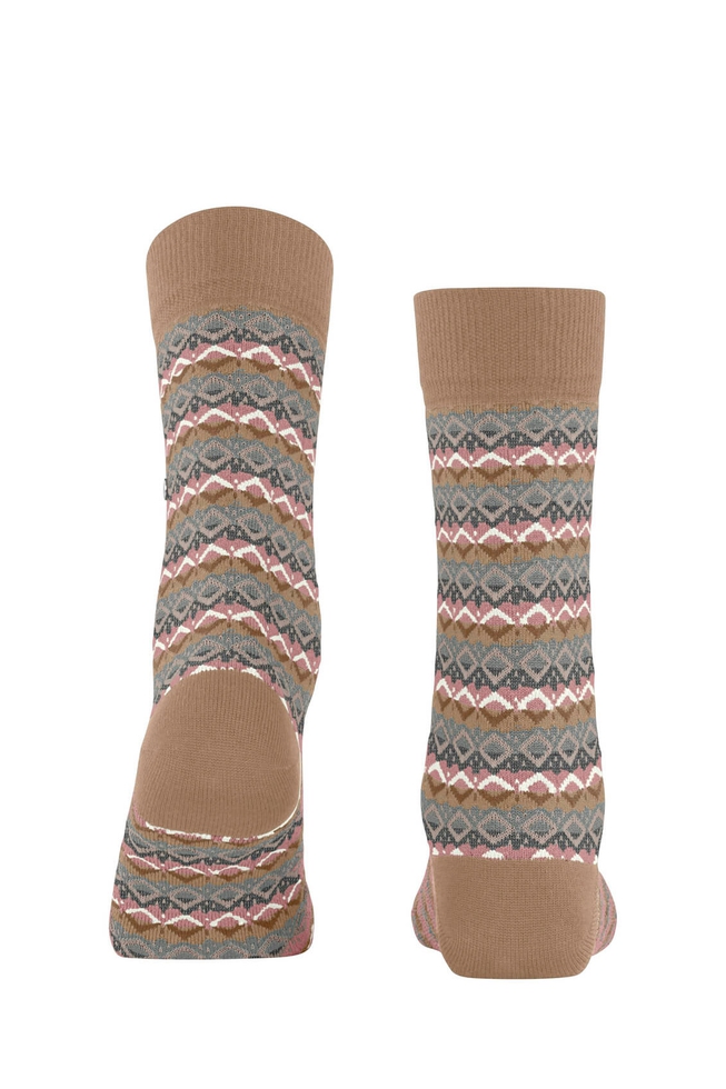 Носки женские коричневые Modern Fair Isle 2