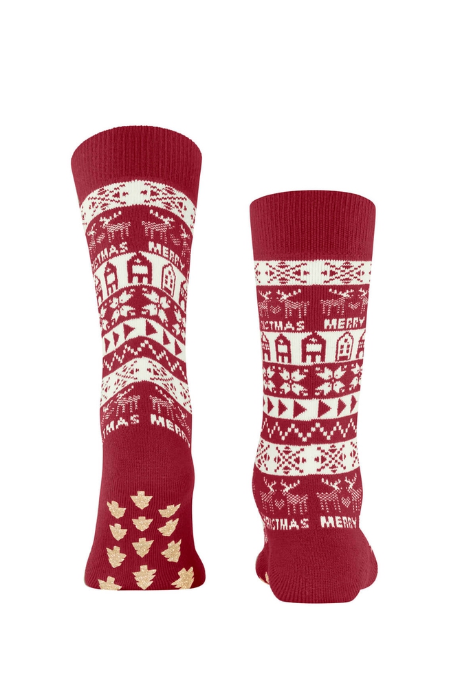 Носки женские красные Merry Christmas 3