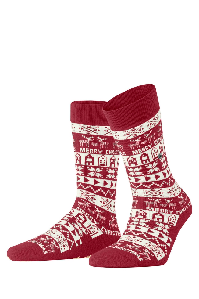 Носки женские красные Merry Christmas 1