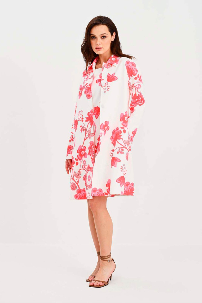 Женский удлиненный жакет с принтом 2