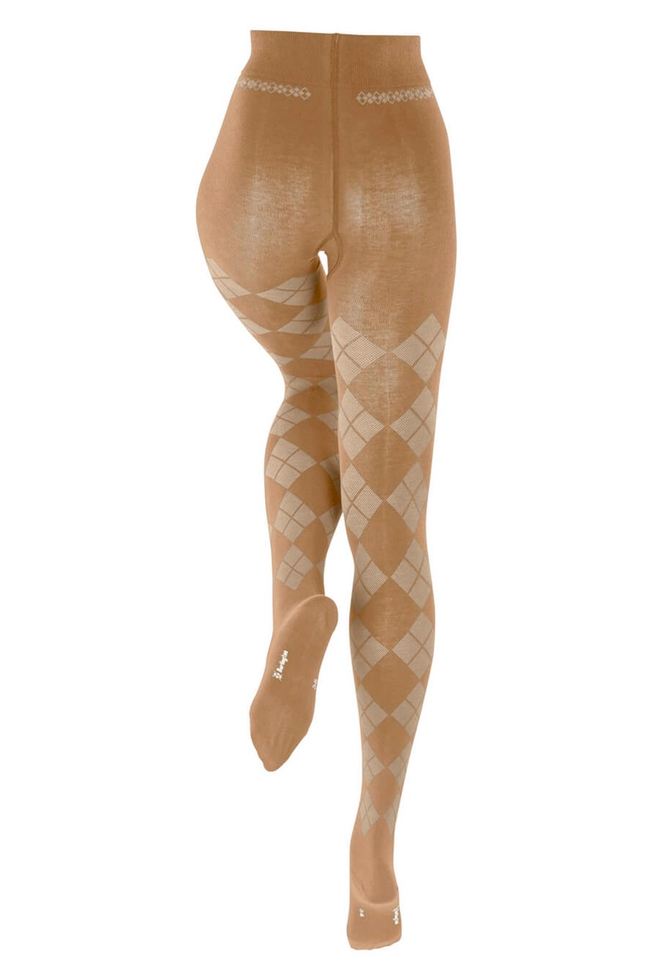 Колготки женские коричневые Fine Argyle 2