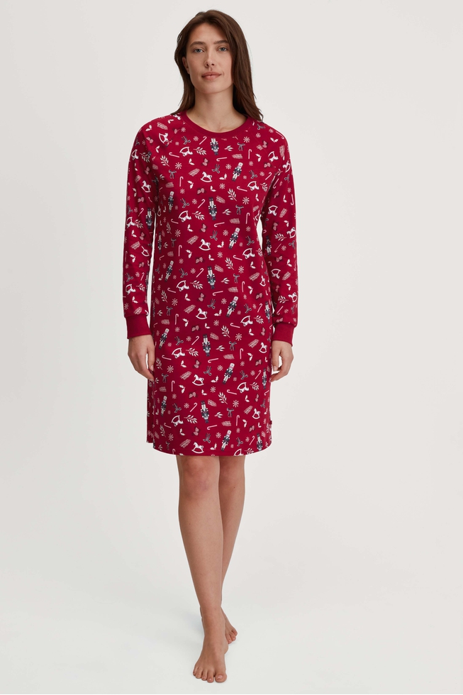 Женская хлопковая сорочка миди 1