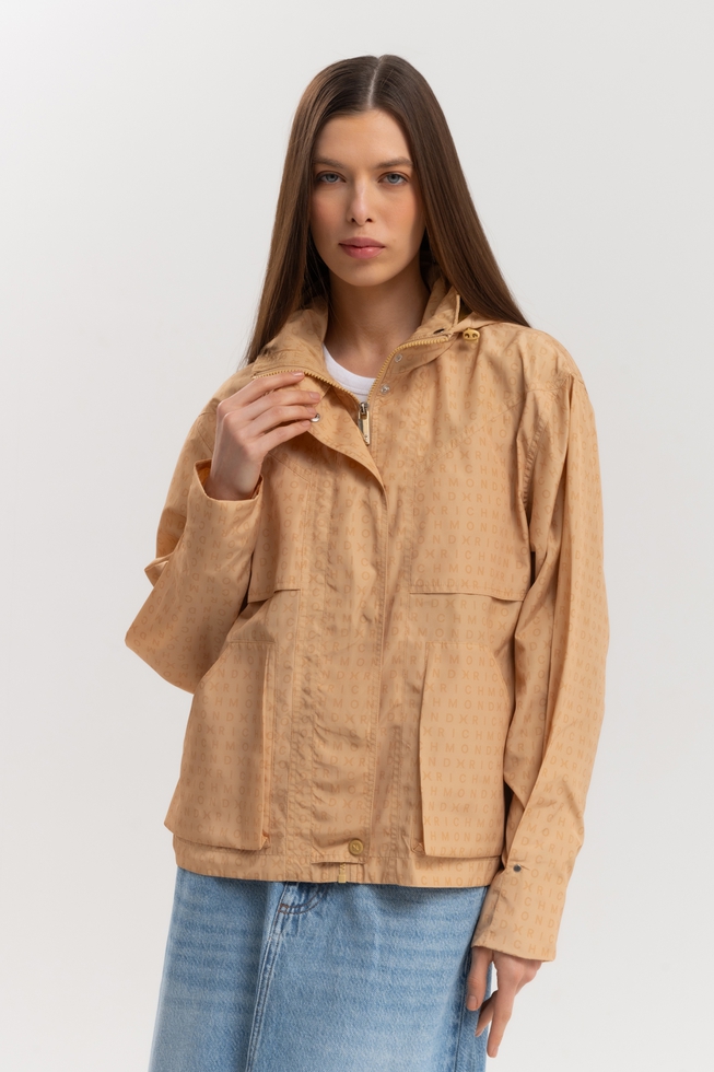 Женская бежевая ветровка  1