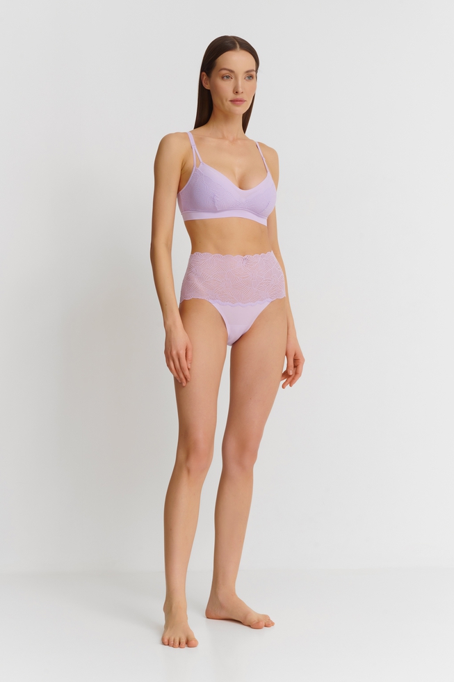  Женские высокие кружевные трусы-слипы one size Soft Stretch  4