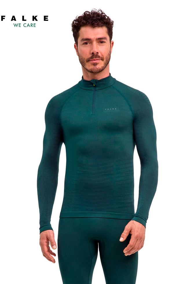 Мужской зелёный лонгслив 1