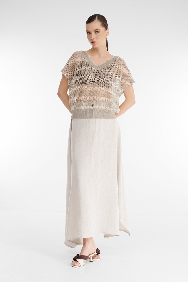 Женский серый топ 3