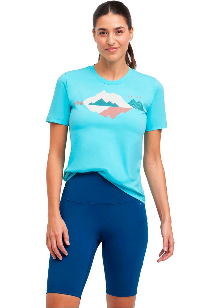 Женская бирюзовая спортивная футболка 1