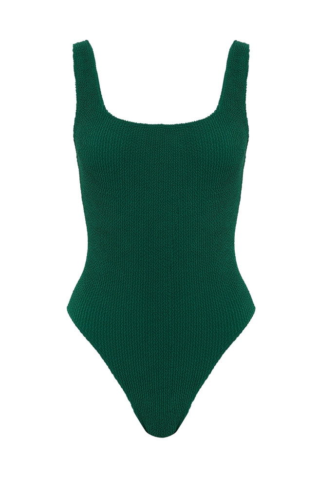 Зелёный слитный купальник One Size 5